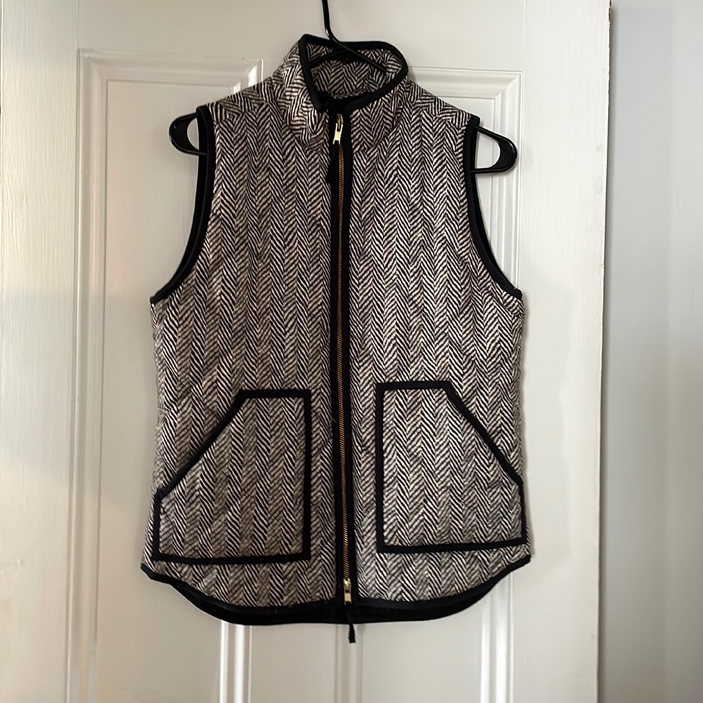 JCrew Herringbone Vest size XS